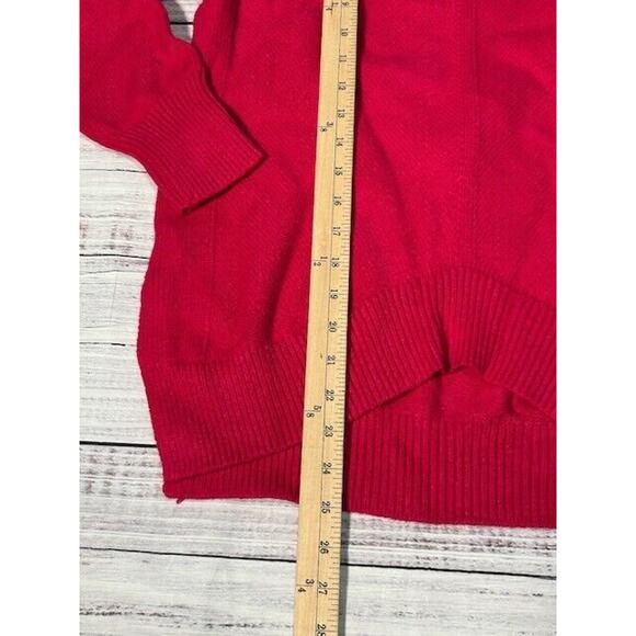 Anthropologie Maeve Womens Crystal Tunic Sweater Chartreuse Hi-Low Pink Size XS - Picture 10 of 10